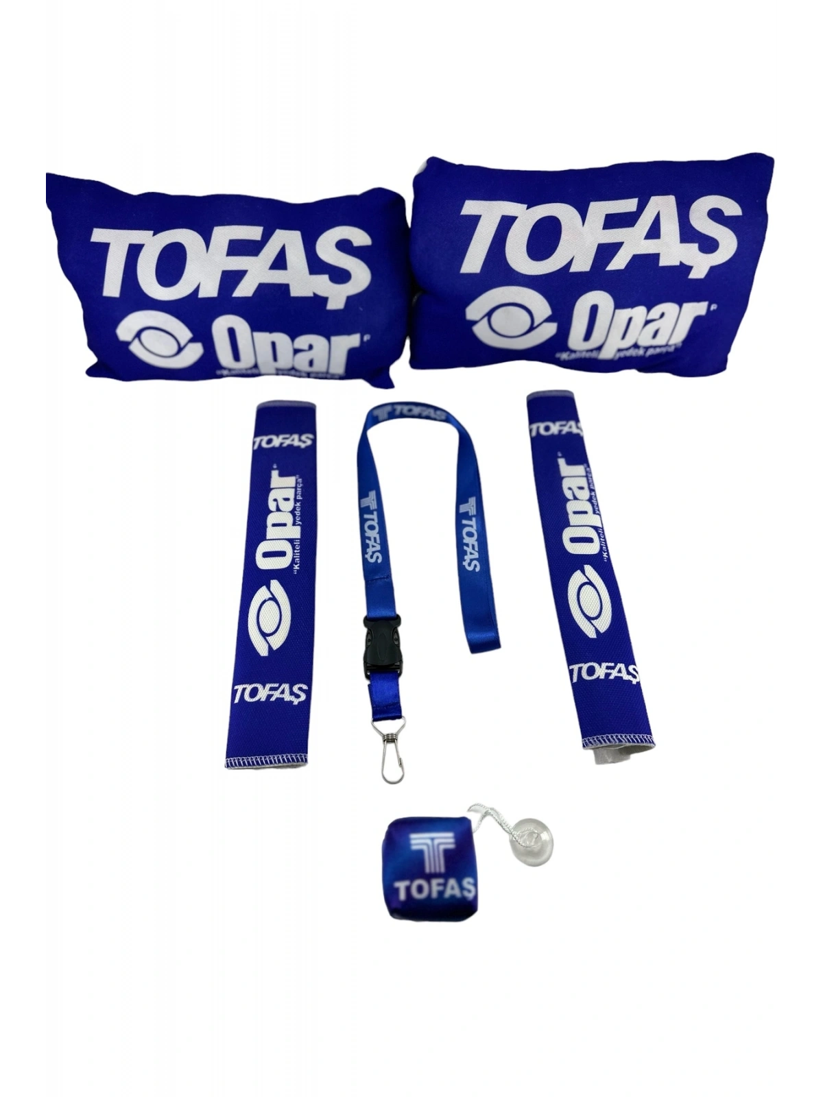 Tofaş Opar Oto Konfor Seti (boyun Yastığı, Kemer Pedi, Ayna Ipi, Cam Süsü 6 Parça)