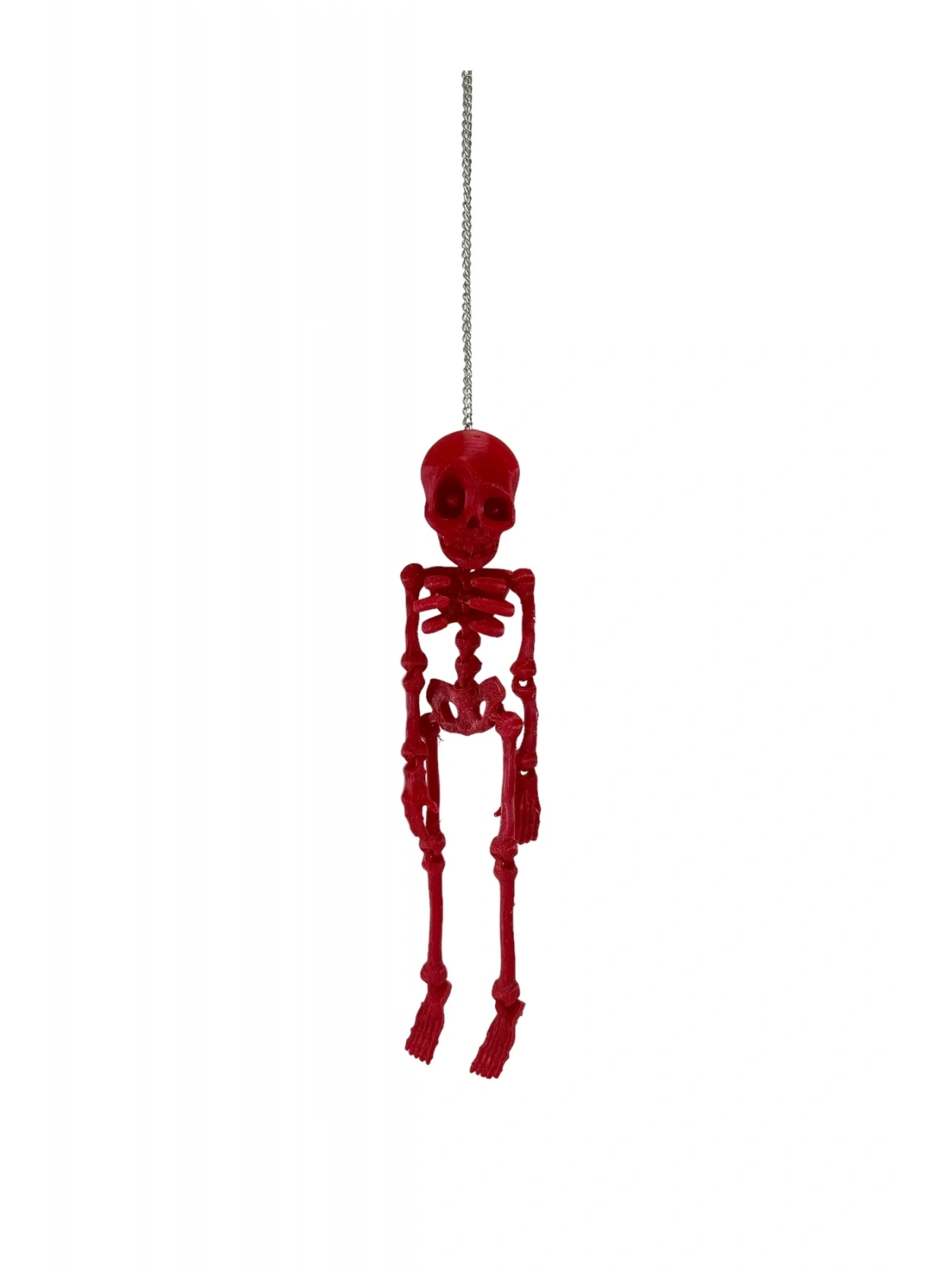 Kırmızı İskelet Dikiz Ayna Süsü 18 Cm Büyük