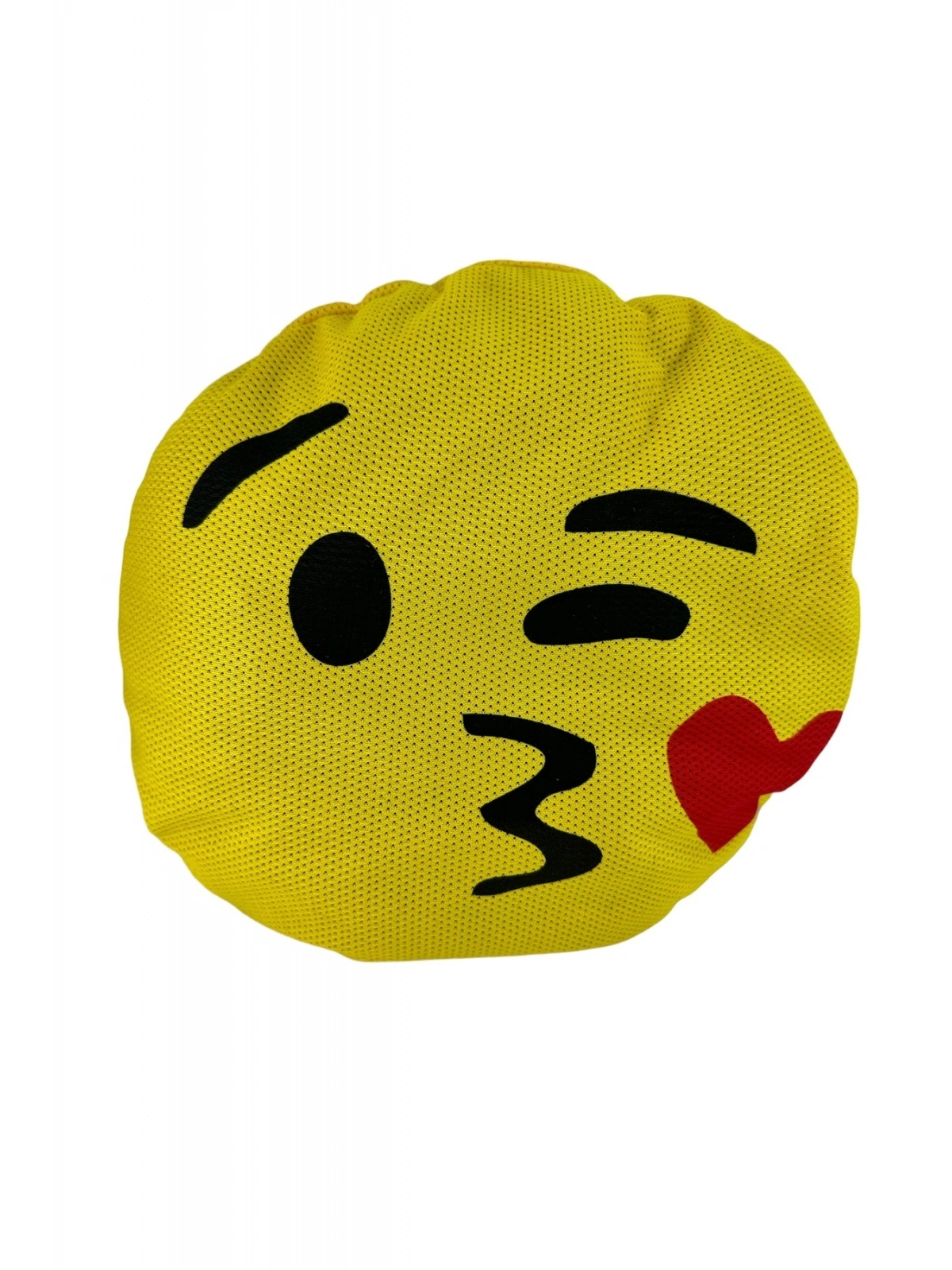 Emoji Oto Boyun Yastığı Kalp Dokuz Sarı