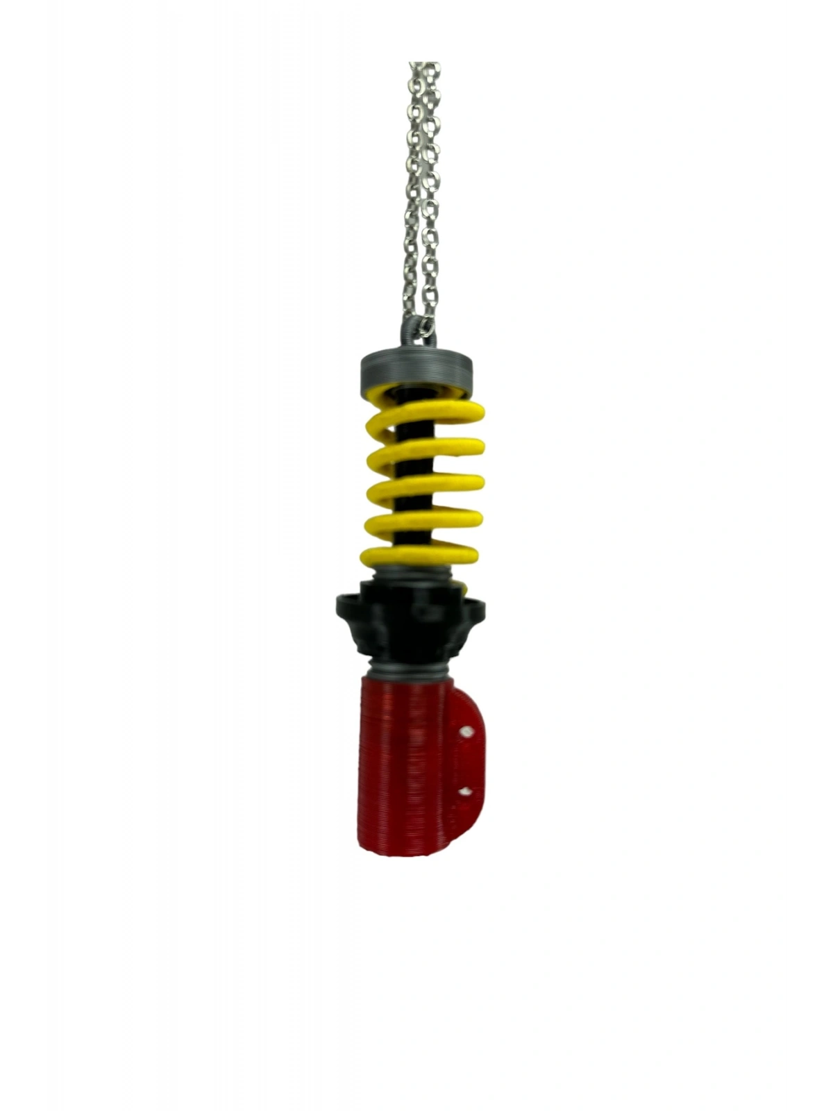 Amortisör Dikiz Ayna Süsü Anahtarlık Coilover Sarı Kırmızı