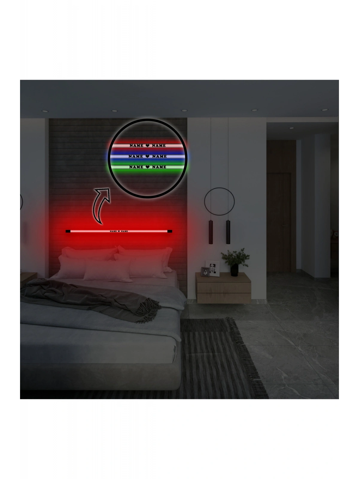 Lambader Led Oda Aydınlatma Ful Rgb Ful Renkler Kumandalı Orijinal