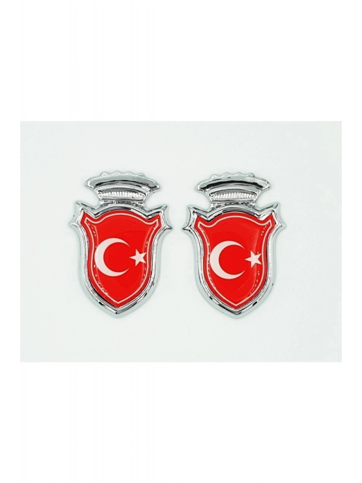 Türk Bayrağı Arma - Bayrak Plastik Arma - Ghia Ay Yıldız Arma Etiketçilere Özel (2 ADET)