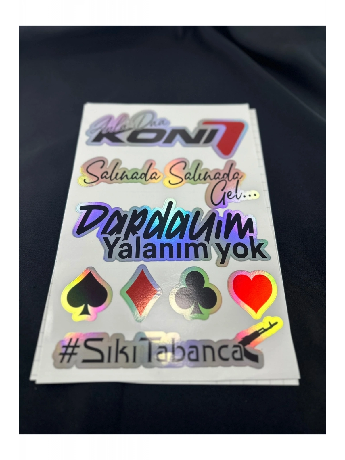 Hologram Arka Cam Sticker Etiket Model 008