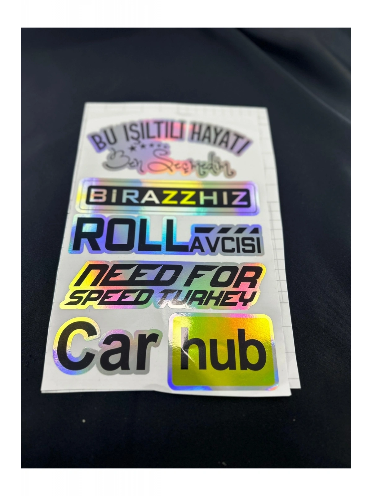 Hologram Arka Cam Sticker Etiket Model 009