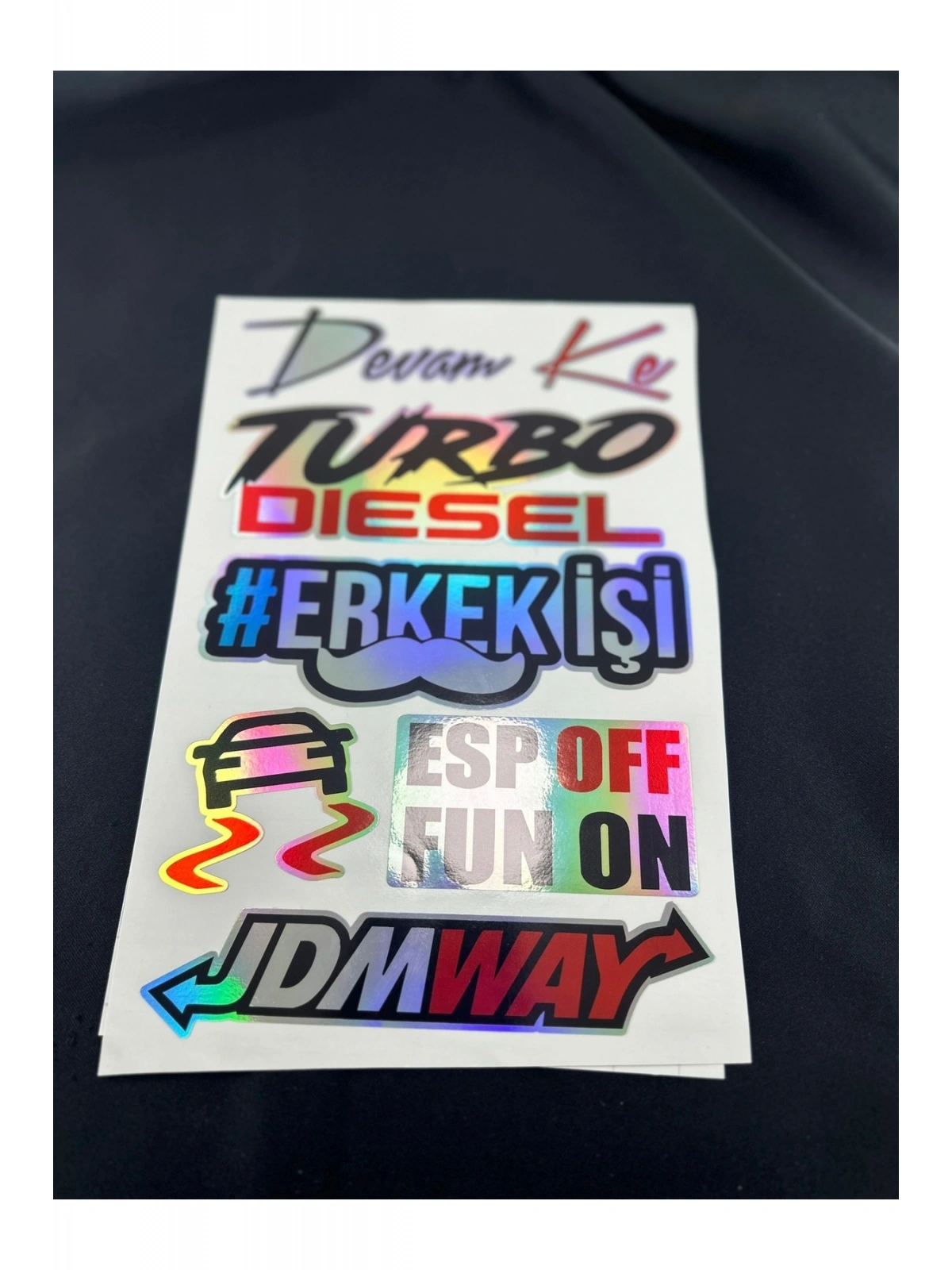 Hologram Arka Cam Sticker Etiket Model 014