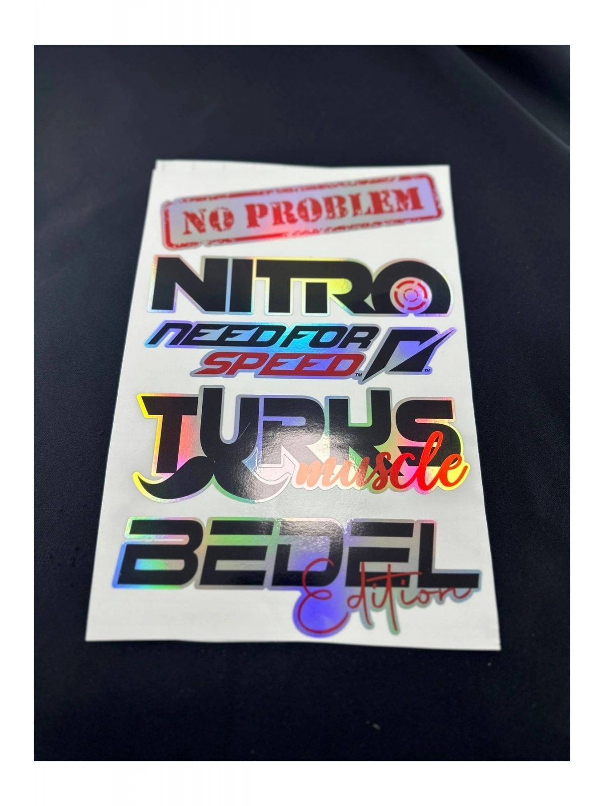 Hologram Arka Cam Sticker Etiket Model 011