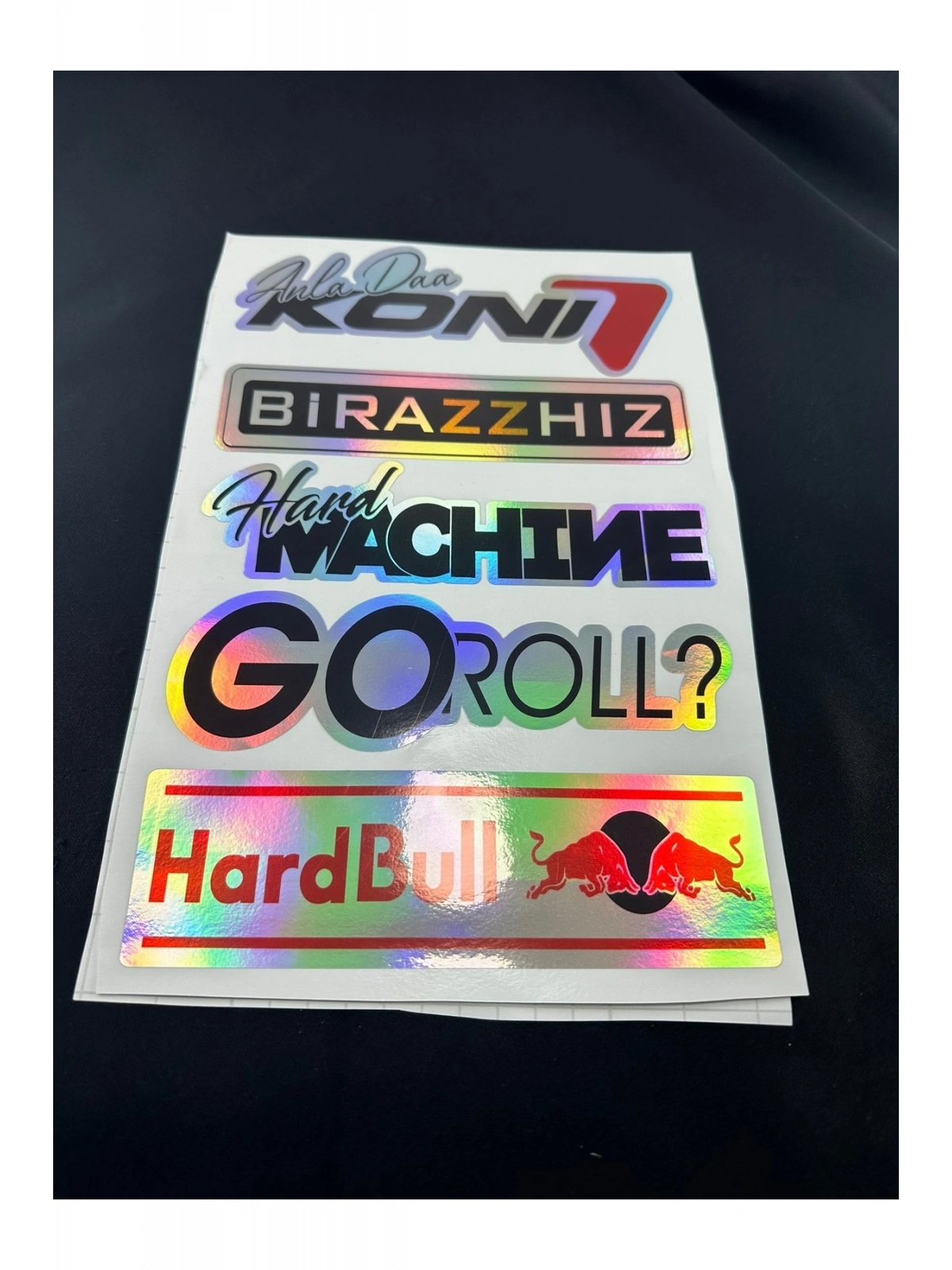 Hologram Arka Cam Sticker Etiket Model 017