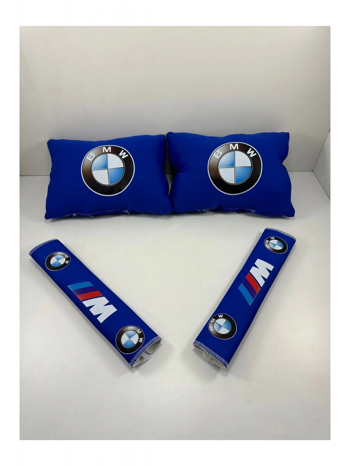 Bmw Boyun Yastığı Emniyet Kemer Pedi Mavi Bmw