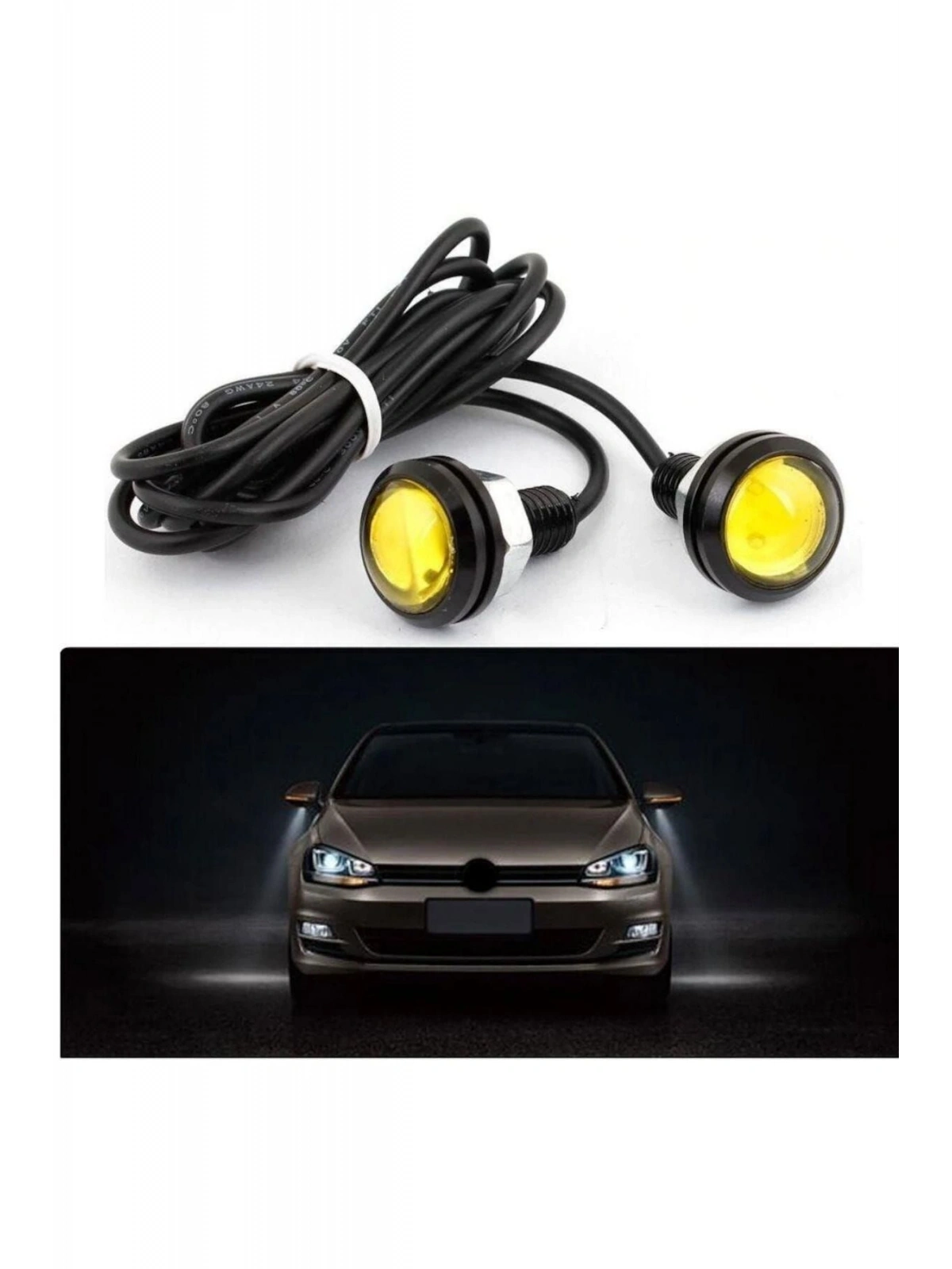 Kartal Gözü Oto Ayna Altı Led Beyaz 23mm 2 Adet