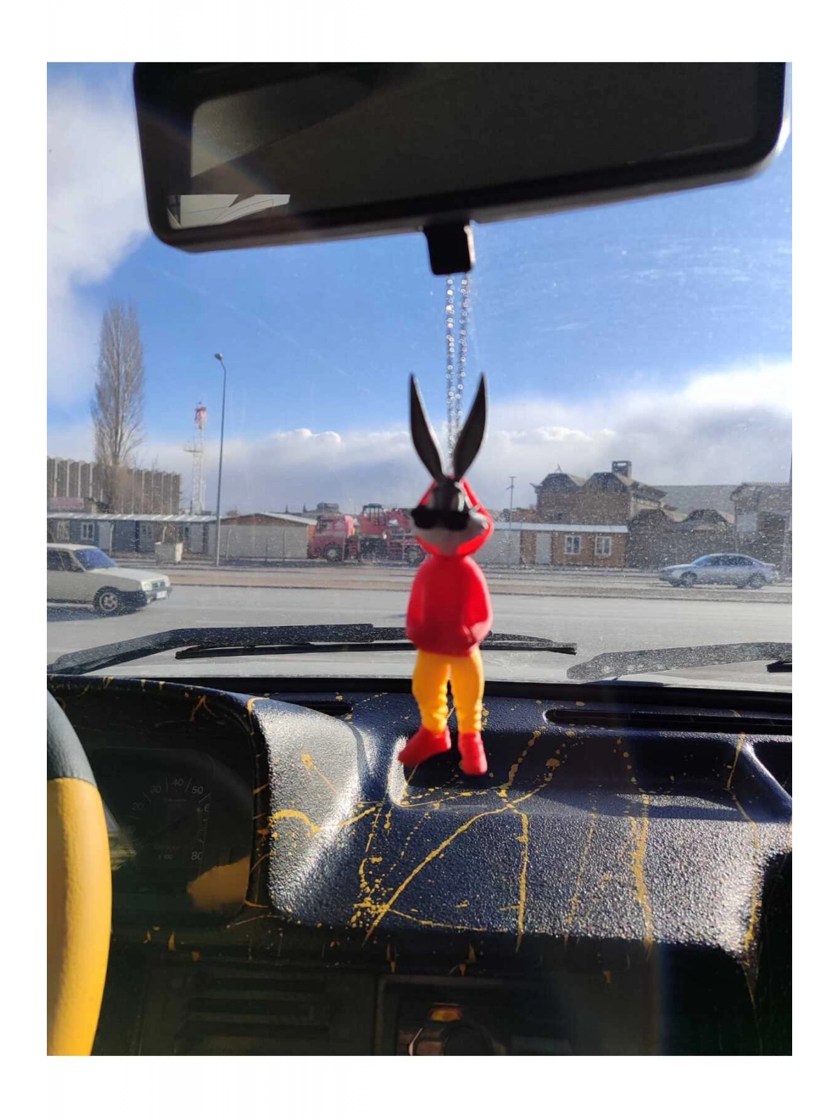 Bugs Bunny Dikiz Ayna Süsü Kırmızı