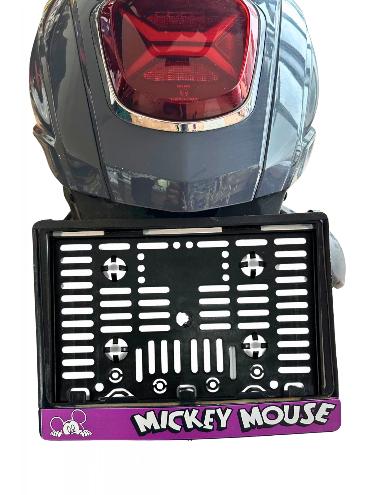 Motor Plakalık Mickey Mouse Baskılı Motosiklet Plakalığı