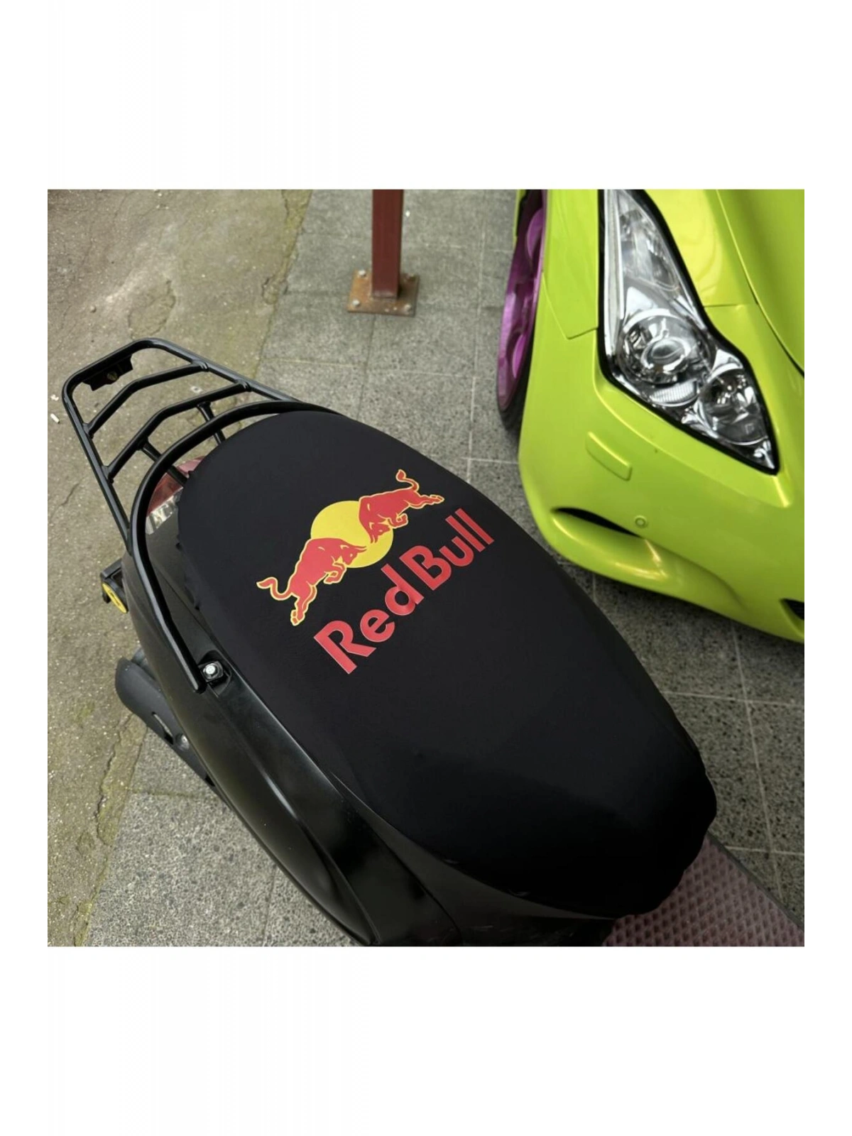 REDBULL SİYAH DESENLİ PENYE MOTOSİKLET KILIFI -MOTOR