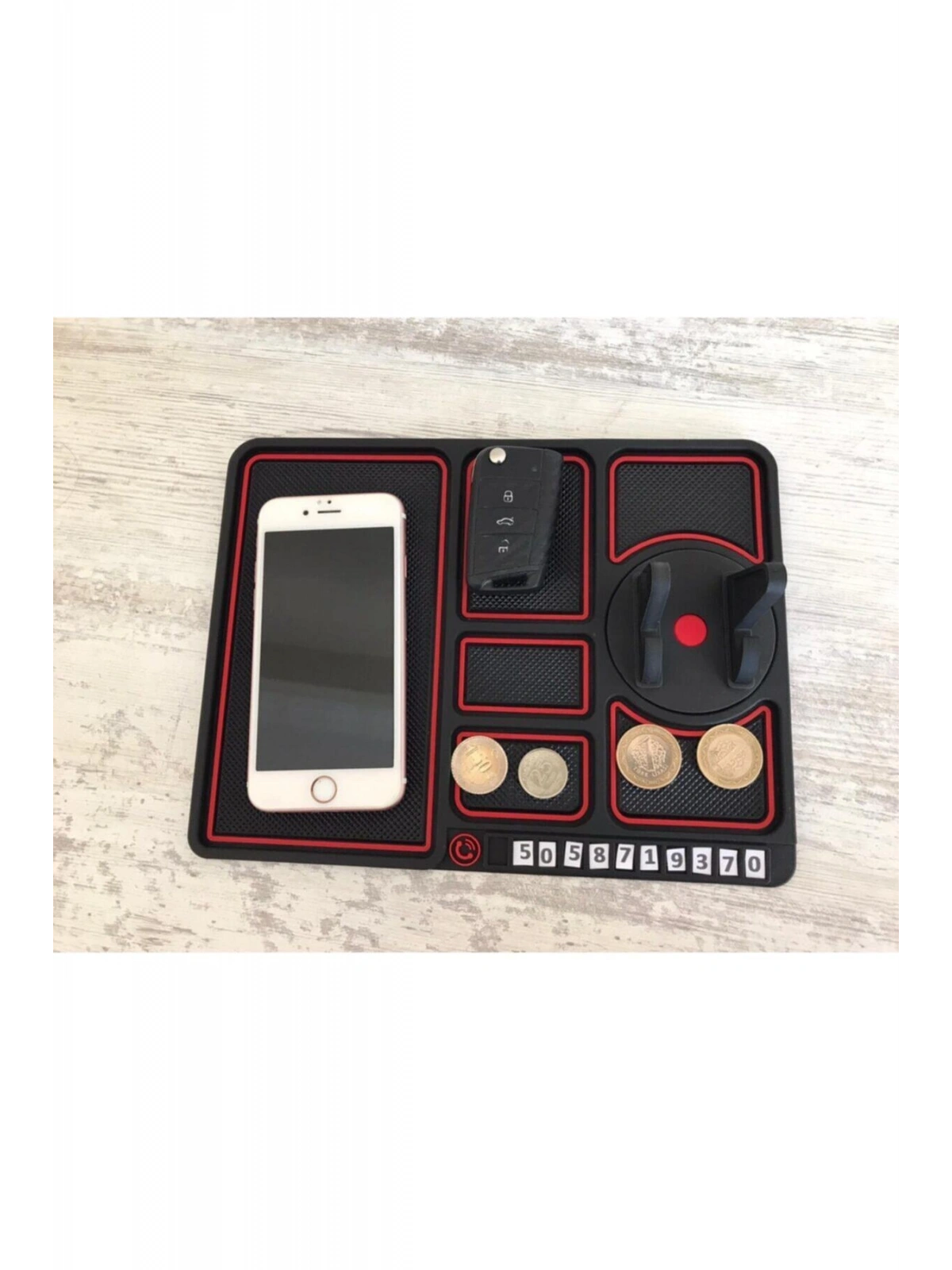 Araç Içi Kaydırmaz Ped Ve Organizatör Düzenleyici Telefon Başlıklı Ve Istege Bağlı Numaratörlü