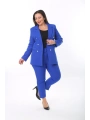 Büyük Beden Dokuma Atlas Kumaş Pantolon Ceket Takım Elbise