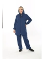 Kadın Lacivert Büyük Beden Kapüşonlu Eşofman Takımı