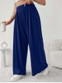 Büyük Beden Viskon Kumaş Lıkralı Yüksek Bel Şalvar