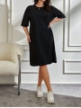 Kadın Büyük Beden Kısa Kollu Elbise