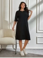 Kadın Büyük Beden Kısa Kollu Elbise