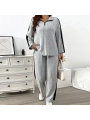 Kadın Büyük Beden Uzun Kollu Fermuarlı Yaka Yüksek Bel İkili Takım