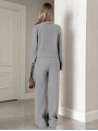 Kadın Uzun Kollu Yaka Düğmeli Yüksek Bel İkili Takım