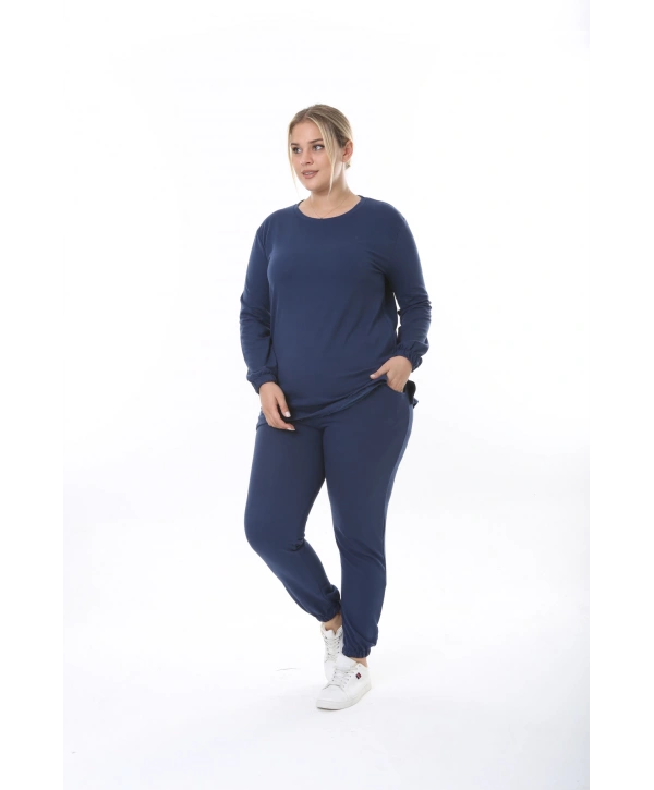 Kadın Düz Renk Büyük Beden Ikiipilik Takım