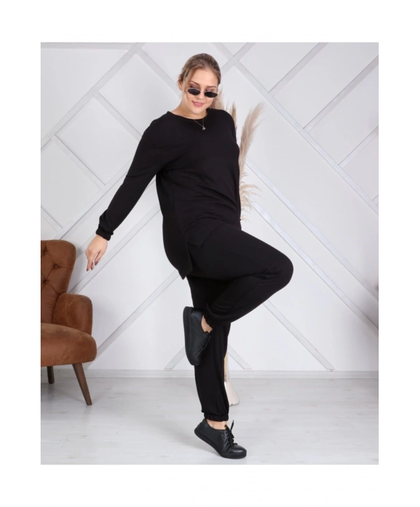 Kadın Düz Renk Büyük Beden Ikiipilik Takım