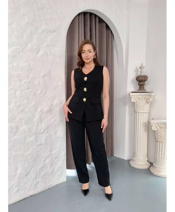 Kadın Büyük Beden Düğme Detaylı Dantel Kollu Midi Abiye Elbise