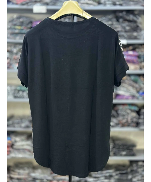 Büyük Beden Leopar Desenli Bluz