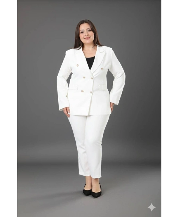 Kadın Dokuma Atlas Kumaş Pantolon Ceket Takım Elbise