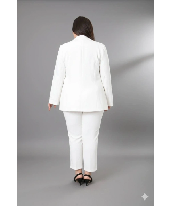 Kadın Dokuma Atlas Kumaş Pantolon Ceket Takım Elbise