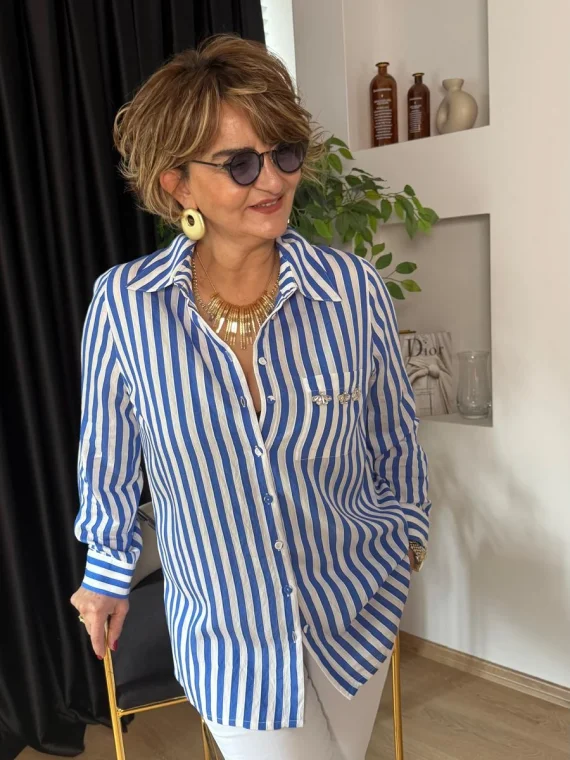 Mavi Viskon Gömlek 26-1131