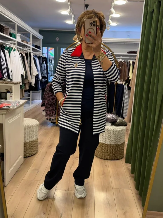 Lacivert Çizgili Marine Eşofman Takım 76069