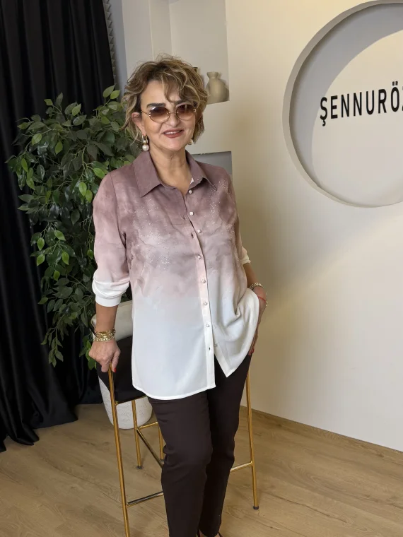 Kahve Krep Gömlek 26-1105