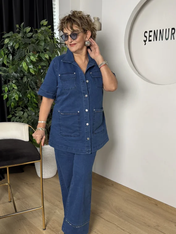 Lacivert Kot Ceket Takım 2183