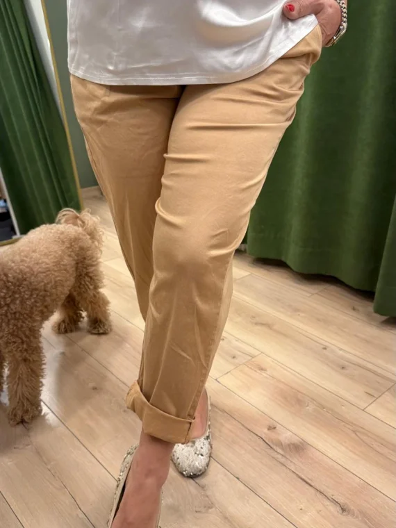 Camel Kemerli Likralı Pantolon LVD