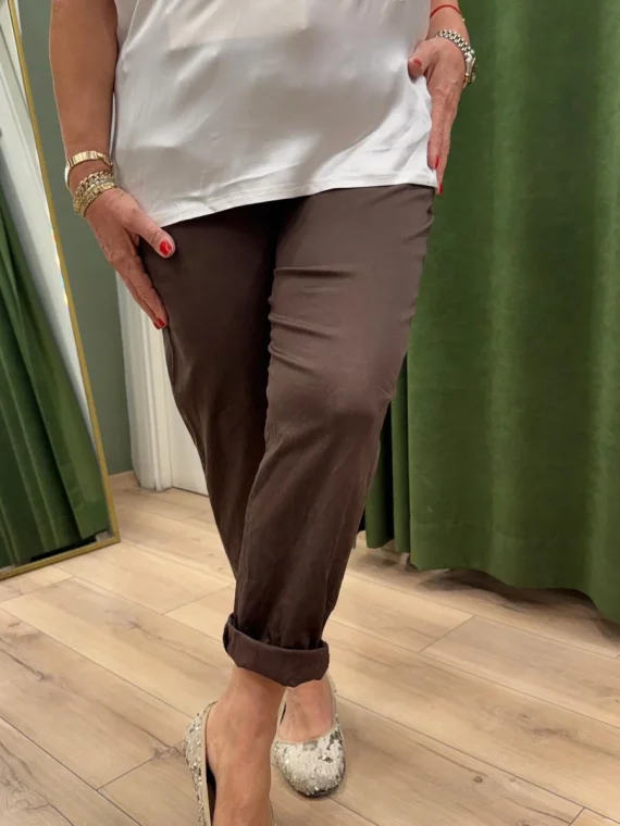 Kahve Kemerli Likralı Pantolon LVD