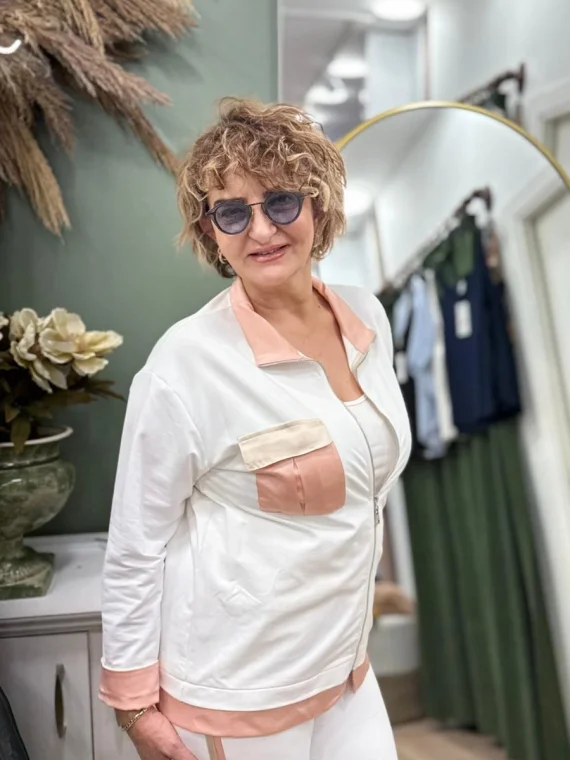 Beyaz Eşofman Üst 57230