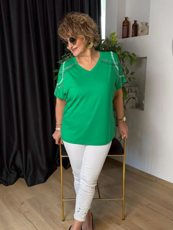 Yeşil Penye Bluz Y1084