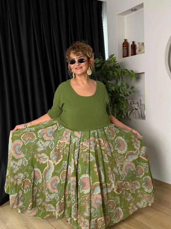 Yeşil İkili Elbise LVD