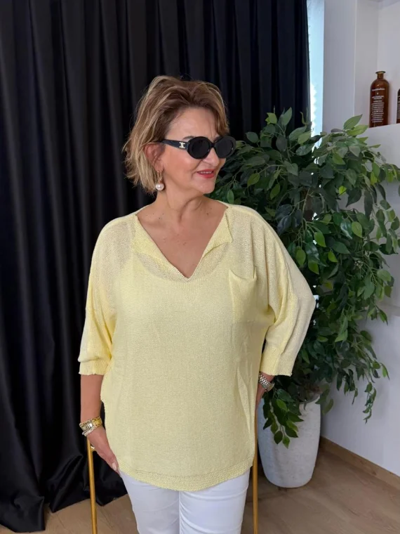 Sarı Merserize Bluz 9100