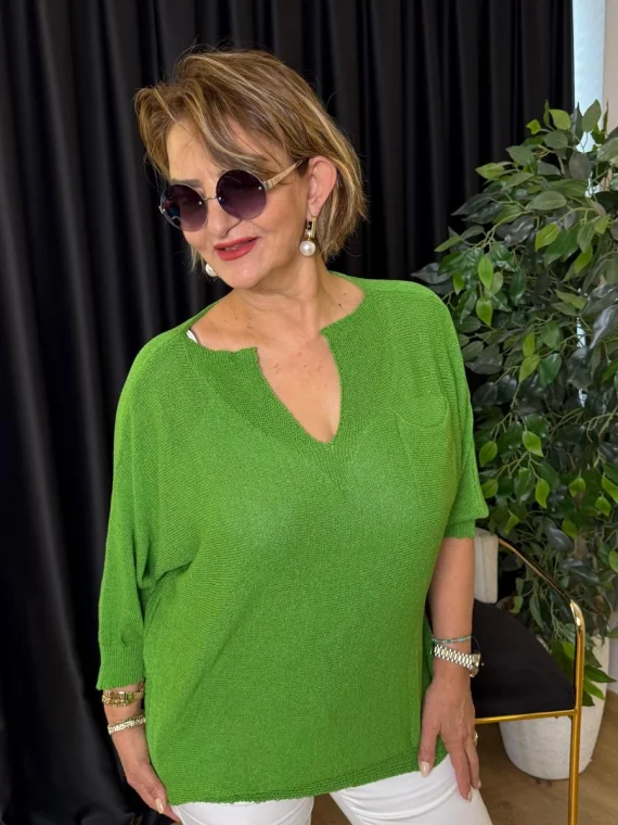 Yeşil Merserize Bluz 9100