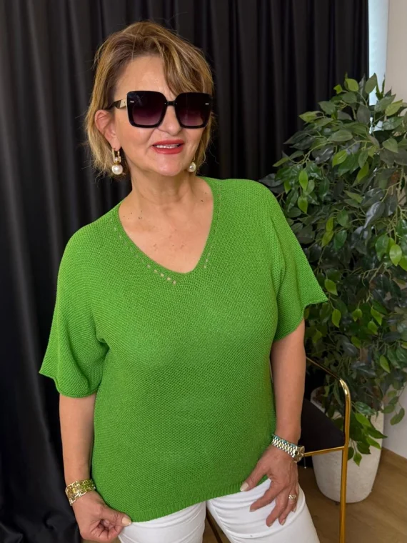 Yeşil Merserize Bluz 3232