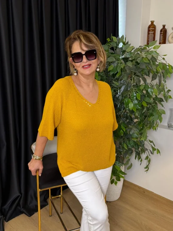 Sarı Merserize Bluz 3232