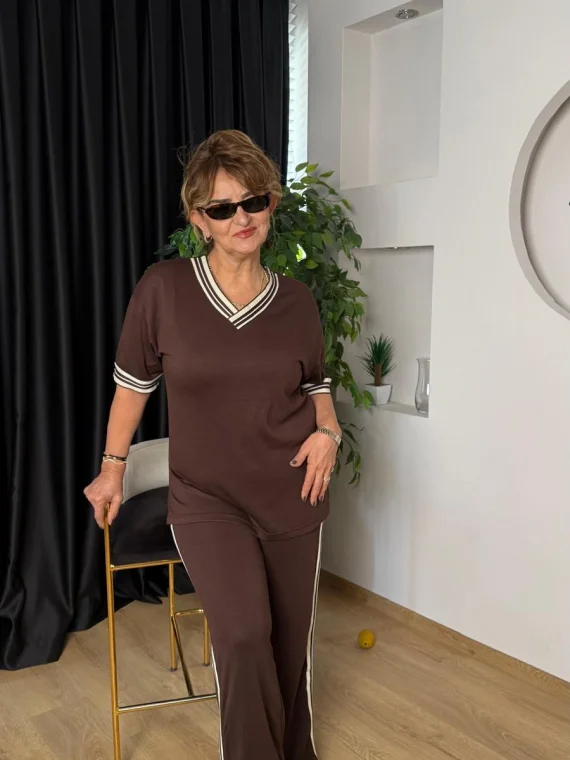 Kahverengi Kısa Kol Takım BGD