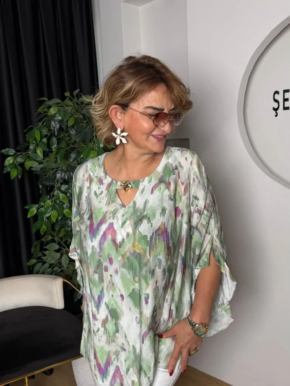 Yeşil Empirme Bluz 2160