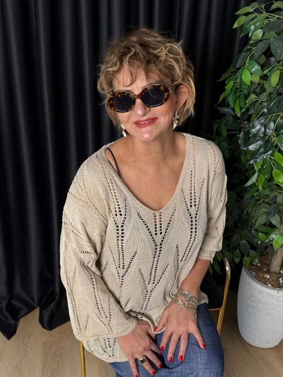 Bej Merserize Bluz 4800