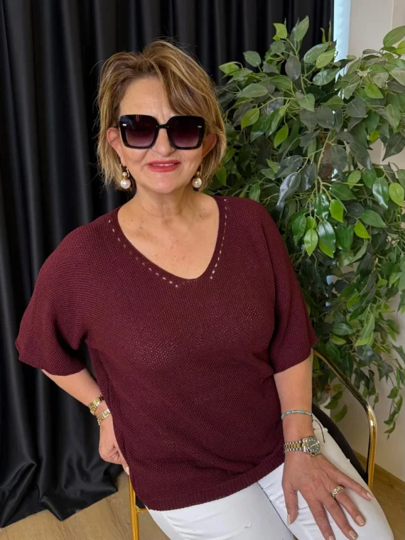 Bordo Merserize Bluz 3232