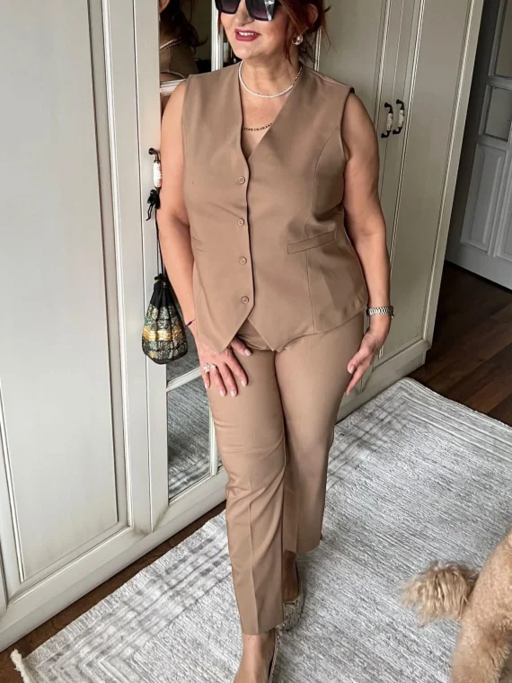 Camel Yelekli Takım 6107