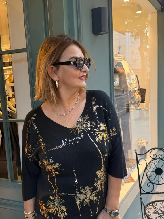 Desenli Bluz 25İTD28181