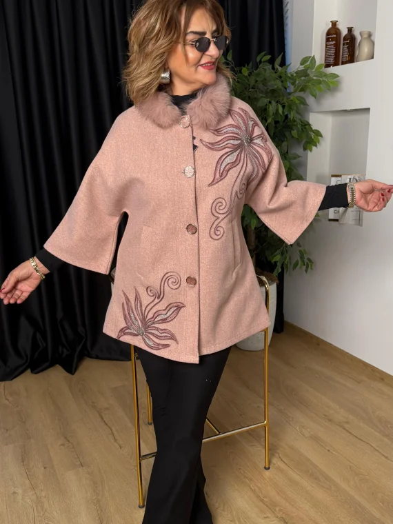 Desenli Kürklü Ceket 930